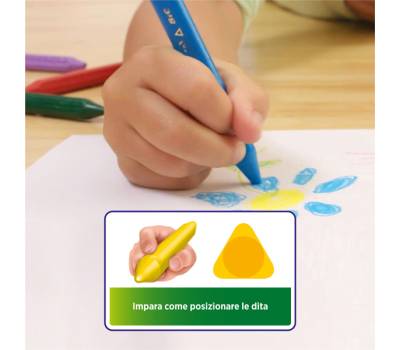 Pastelli Plastidecor - in plastica - colori assortiti - astuccio 12 colori triangle - Bic - 8297733 - 3086124000789 - DMwebShop - 2