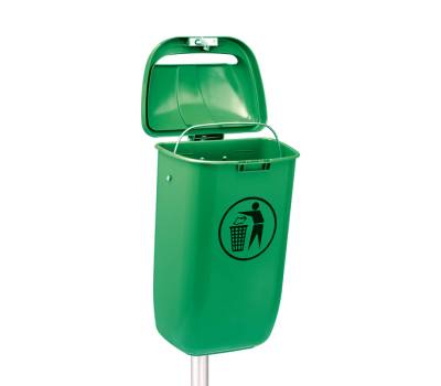 Cestino gettacarte Classic da esterni 40,4 x 34,8 x 74,5 cm 50 lt verde Medial 102050 - 11498 - 2