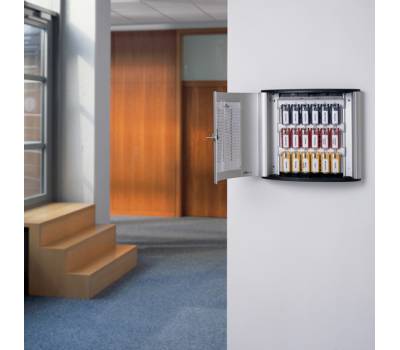 Cassetta portachiavi da parete Key Box 30,2x11-8x28 cm 18 posti grigio - 10438 - 4