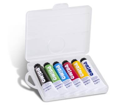 Tubi tempera 18 ml colori assortiti astuccio 6 pezzi - 11027 - 1
