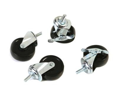 Set Archimede Light 4 ruote per librerie metallo e plastica cromato - 12188 - 1