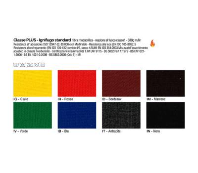 Sedia operativa TMTMI - con ruote - braccioli opzionali - ignifuga - rosso - Unisit - TMTMI/IR - 8050043749123 - DMwebShop - 1