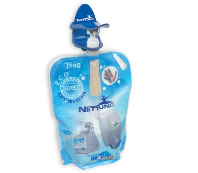 Supporto a muro T-Duck per sacche ricarica T-Bag - 3 lt - blu - Nettuno - 0310W - 8009184003106 - DMwebShop - 1