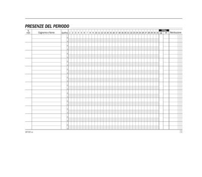 Blocco presenze mensili - 25-25 copie autoricalcanti - 14,8 x 21,5 cm - Data Ufficio - DU16731C000 - 8008842585305 - DMwebShop - 1
