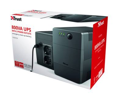 Gruppi di continuita' Paxxon 800VA UPS - 2 porte - Trust - 23503 - 8713439235036 - DMwebShop - 2