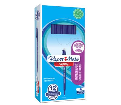 Penna a sfera con cappuccio Replay cancellabile punta 1 mm blu - 10539 - 1 Penna a sfera con cappuccio Replay cancellabile punta 1 mm blu - 10539 - 1