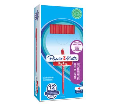 Penna a sfera con cappuccio Replay cancellabile punta 1 mm rosso - 10469 - 1 Penna a sfera con cappuccio Replay cancellabile punta 1 mm rosso - 10469 - 1