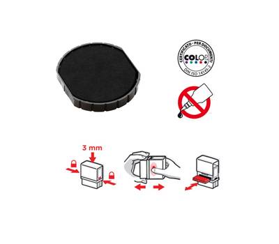Tampone di ricambio E/R12 - nero - conf. 5 pezzi - Colop - E/R12N - 53119CNF02 - DMwebShop