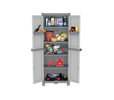 Armadio Domino Wave PPL - a 2 ante base 2700 - 70 x 43,8 x 181,8 cm - grigio Terry - 1002566 - 8005646030314 - DMwebShop