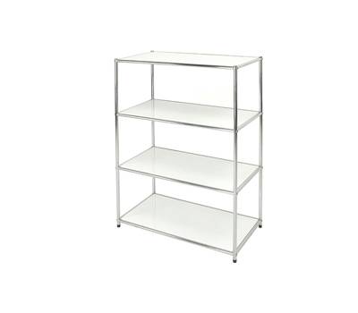 Libreria Easy System - 4 ripiani - acciaio cromato - 80 x 40 x 120 cm - bianco - Serena Group - E-408012W - 8032937535401 - DMwebShop