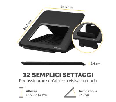 Supporto laptop Breyta nero - 14995 - 1