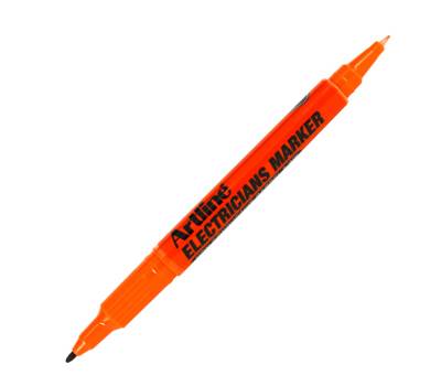 Marcatore permanente per elettricisti a doppia punta 0,4,1 mm arancione - 14282 - 1