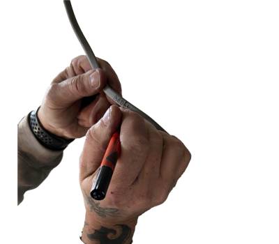 Marcatore permanente per elettricisti a doppia punta 0,4,1 mm arancione - 14282 - 3