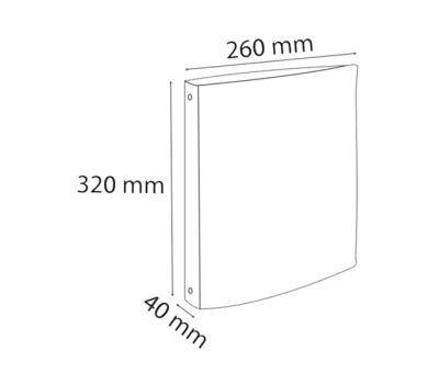 Raccoglitore foderato PPL 2 anelli tondi 30 mm dorso 4 cm 22 x 30 cm blu scuro - 13865 - 2