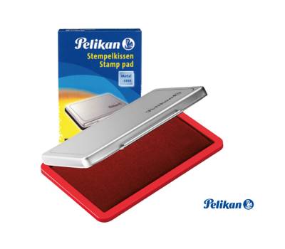 Cuscinetto per timbri 7 x 11 cm rosso - 14672 - 1