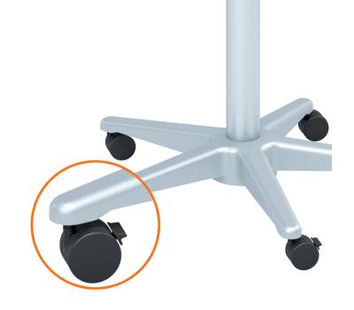 Lavagna portablocco Classic con ruote 100 x 70 cm bracci estensibili bianco - 13529 - 4