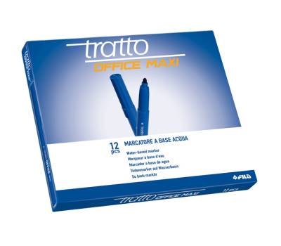 Pennarelli Office punta feltro - punta maxi - 0,8 - 2 mm - blu - conf. 12 pezzi - Tratto - 731601 - 8000825731716 - DMwebShop - 1