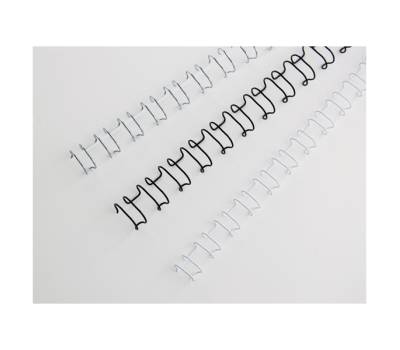 Dorsi spirale IbiWire - metallo - 21 anelli - 6 mm - argento - scatola 100 pezzi - GBC - IB160431 - 13465160431 - DMwebShop - 1