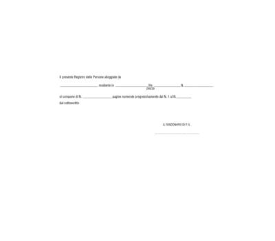 Registro persone alloggiate 31 x 24,5 cm 46 pagine - 14666 - 3