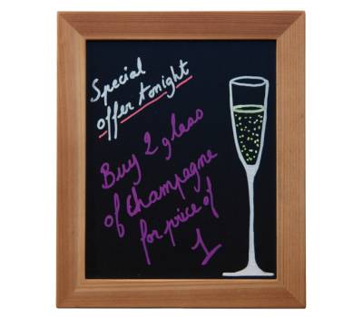 Lavagna Woody teak 20 x 24 cm - 13481 - 2