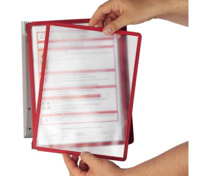 Leggio da parete Vario Wall 5 - 5 pannelli Sherpa inclusi - rosso - Durable - 5551-03 - 4005546506487 - DMwebShop - 1