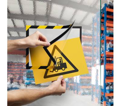 Cornice Duraframe Security adesiva pannello magnetico A4,21 x 29,7 cm - 13665 - 1