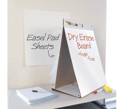 Blocco-Lavagna da tavolo Super Sticky autoportante - 20 fogli - 58,4 x 50,8 cm - bianco - Post-it - 7100171595 - 53200029777 - DMwebShop - 2