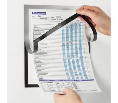 Cornice adesiva Duraframe Note pannello magnetico A4 21 x 29,7 cm nero - 13312 - 1