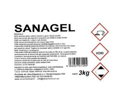Detergente sanificante Sanagel Tanica da 3 kg - 12820 - 1 Detergente sanificante Sanagel Tanica da 3 kg - 12820 - 1