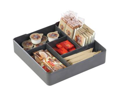 Organizer da tavolo Coffee Point - 4,8 x 21 x 21 cm - ABS - grigio carbone - Durable - 3386-58 - 4005546978680 - DMwebShop - 1