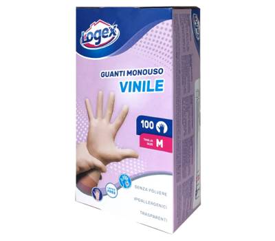 Guanti monouso in vinile non talcato - tg. mt - scatola 100 pezzi - Logex Professional - B8LX-3478V02 - 8003350547197 - DMwebShop - 1 Guanti monouso in vinile non talcato - tg. mt - scatola 100 pezzi - Logex Professional - B8LX-3478V02 - 8003350547197 - DMwebShop - 1