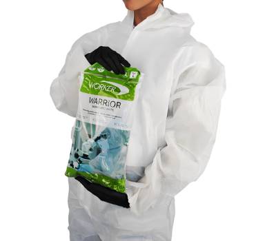 Tuta monouso Warrior - taglia L - SMS - bianco - Worker - GA302.13.01-L - 8057714909510 - DMwebShop - 1