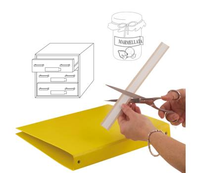 Portaetichette adesivo Ies - L40 - 40 x 300 mm - grigio - conf. 10 pezzi - Sei Rota - 310040 - 8004972015040 - DMwebShop - 1