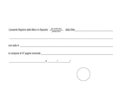 Registro merci in deposito 31 x 24,5 cm 50 fogli - 15912 - 2