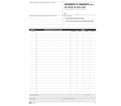 Blocco DDT carico tentata vendita - 50 fogli autoricalcanti - A4 - 29,7 x 21 cm - Edipro - E5220C - 8023328522018 - DMwebShop - 2