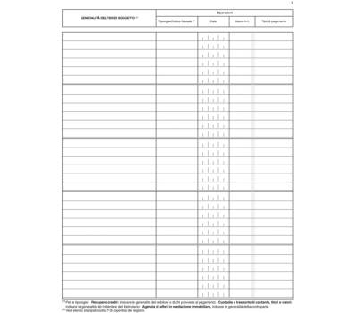 Registro antiriciclaggio operatori non finanziari 31 x 24,96 fogli - 15886 - 3