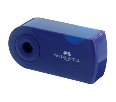 Temperamatite Sleeve con contenitore - 2 fori - con serbatoio - 70 x 34 x 20 mm - rosso e blu assortiti - Faber Castell - 182701 - 6933256608048 - DMwebShop - 1 Temperamatite Sleeve con contenitore - 2 fori - con serbatoio - 70 x 34 x 20 mm - rosso e blu assortiti - Faber Castell - 182701 - 6933256608048 - DMwebShop - 1