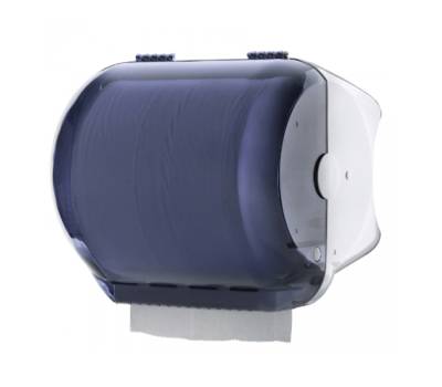 Dispenser carenato da banco Wiperbox per bobine asciugatutto - 34 x 31,5 x 36 cm - bianco-azzurro trasparente - Mar Plast - A77710 - 8020090025006 - DMwebShop - 1