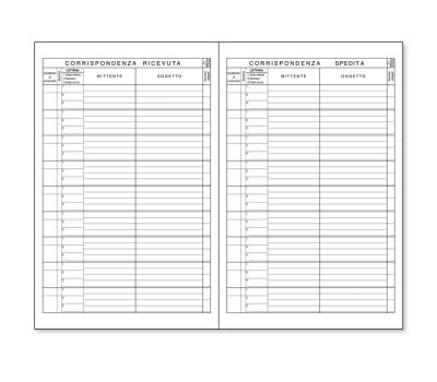 Registro - protocollo - lettere ricevute-spedite - uso mano - 21 x 31 cm - 100 fogli - BM - 0100114 - 8008234021404 - DMwebShop - 1