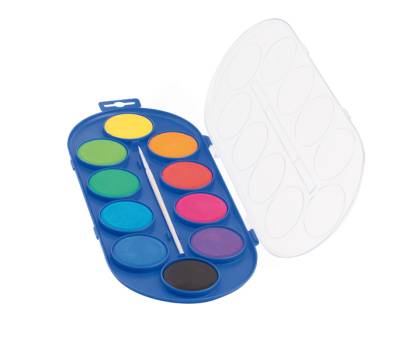 Pastiglie Acquerelli diametro 44 mm colori assortiti astuccio 10 pastiglie Primo 120A10SG - 17379 - 1