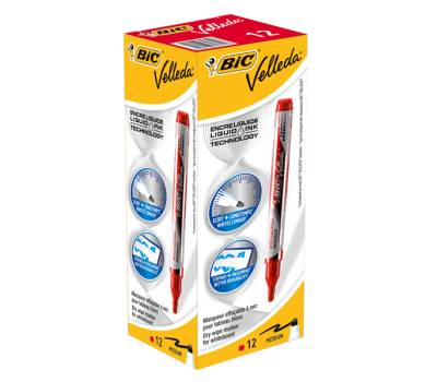 Marcatori Whiteboard Marker Velleda liquid Ink - punta tonda - 2,2 mm - rosso - Bic - 902089 - 3086123304666 - DMwebShop - 3