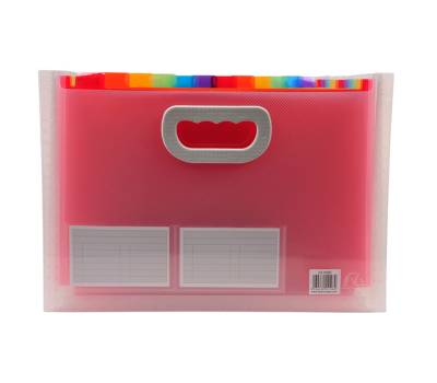 Classificatore con maniglia Crystal - 24 tasche - PP - 33 x 23,5 x 25 cm - Exacompta - 55198E - 3130630551980 - DMwebShop - 2