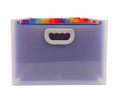 Classificatore con maniglia Crystal - 24 tasche - PP - 33 x 23,5 x 25 cm - Exacompta - 55198E - 3130630551980 - DMwebShop - 3