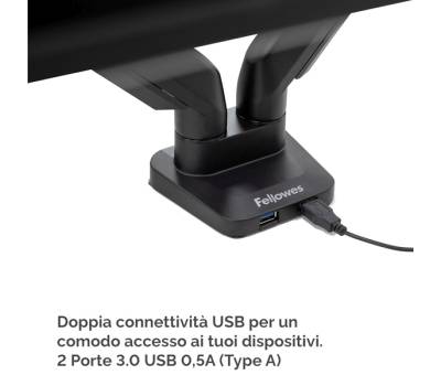 Braccio portamonitor doppio Platinum Series - Fellowes - 8042501 - 43859716968 - DMwebShop - 2