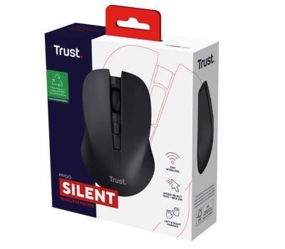 Mouse ottico silenzioso wireless Mydo - nero - Trust - 25084 - 8713439250848 - DMwebShop - 3