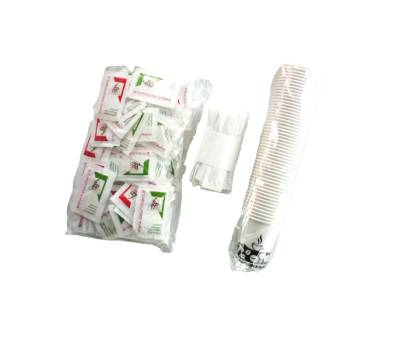 Serving kit - 50 bicchierini + 50 bustine zucchero + 50 palettine - Fpp - PPZUKITOCS50E - 8000265131022 - DMwebShop - 2