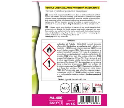 Vernice spray - trasparente - effetto laccato e ceramico - 400 ml - Deco - 622 - 8004957033076 - DMwebShop - 1 Vernice spray - trasparente - effetto laccato e ceramico - 400 ml - Deco - 622 - 8004957033076 - DMwebShop - 1