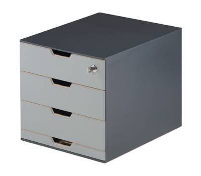 Set Coffee Point Box - 2 organizer inclusi - 28,9 x 27,9 x 35,4 cm - ABS - grigio - Durable - 3385-58 - 4005546978161 - DMwebShop - 2