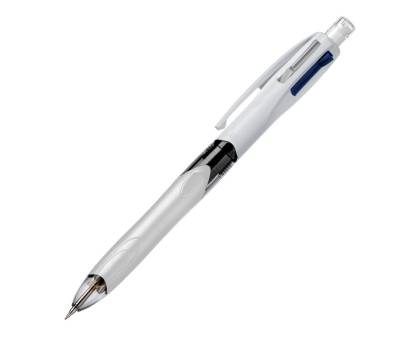 Penna a sfera a scatto multifunzione 4 Colors nero blu rosso fusto grigio - 19149 - 1