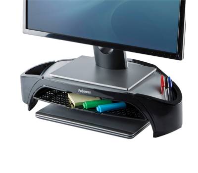 Supporto monitor plus - vaschetta e scomparti - Fellowes - 8020801. - 43859552665 - DMwebShop - 3